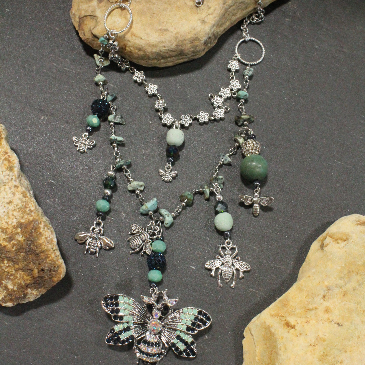 Buzzing By Bee Layered Necklace