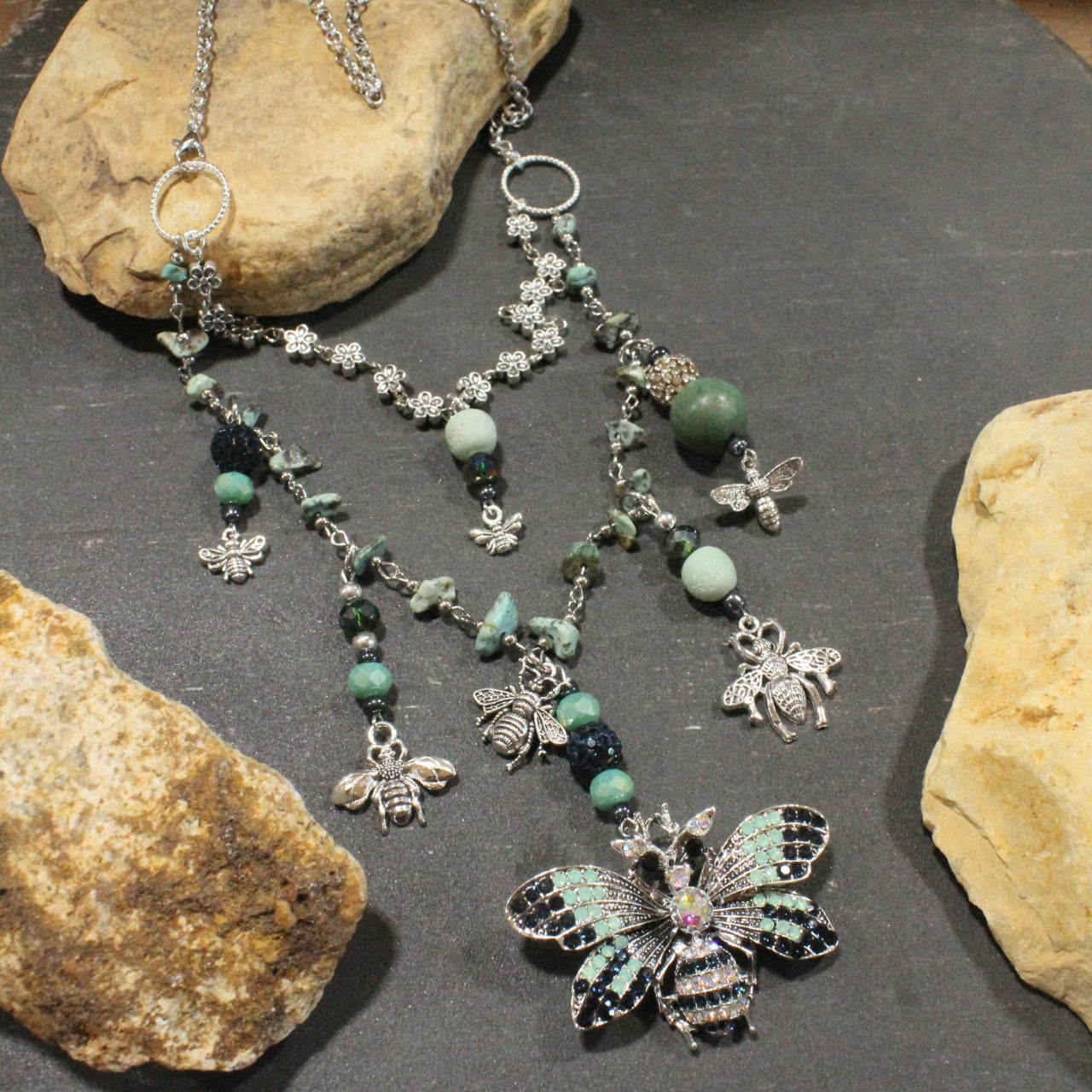 Buzzing By Bee Layered Necklace
