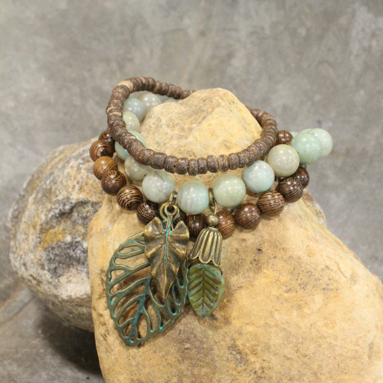 All Leafed Out Patina Charm'd Bracelet Set