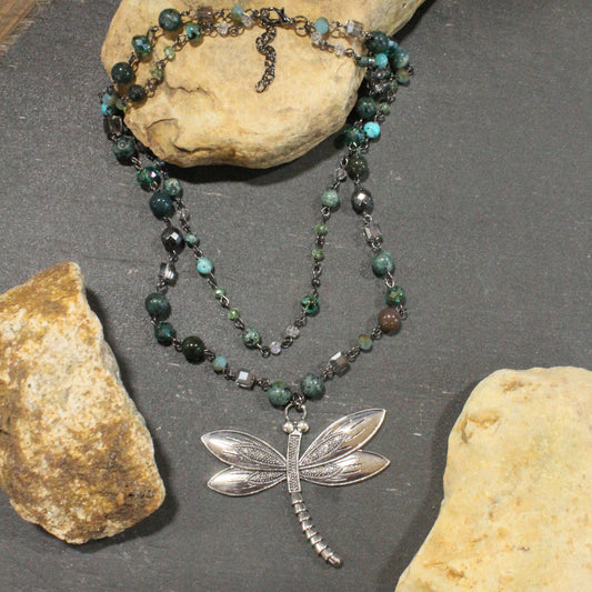 Above & Beyond Dragonfly Layered Necklace