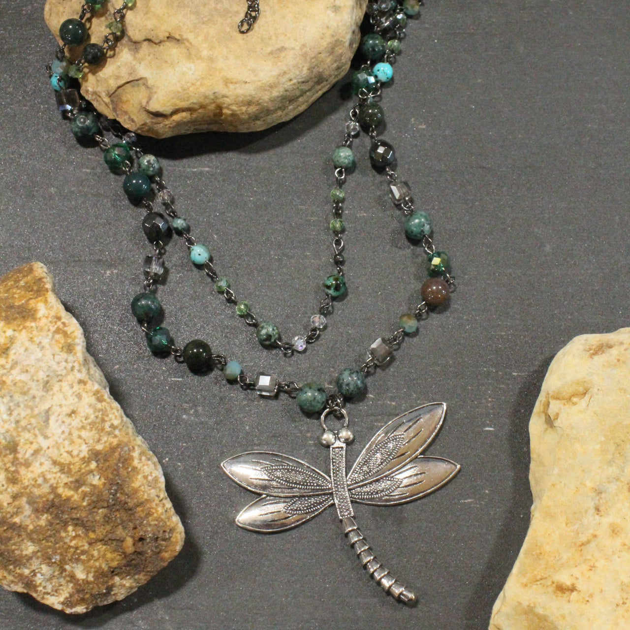 Above & Beyond Dragonfly Layered Necklace