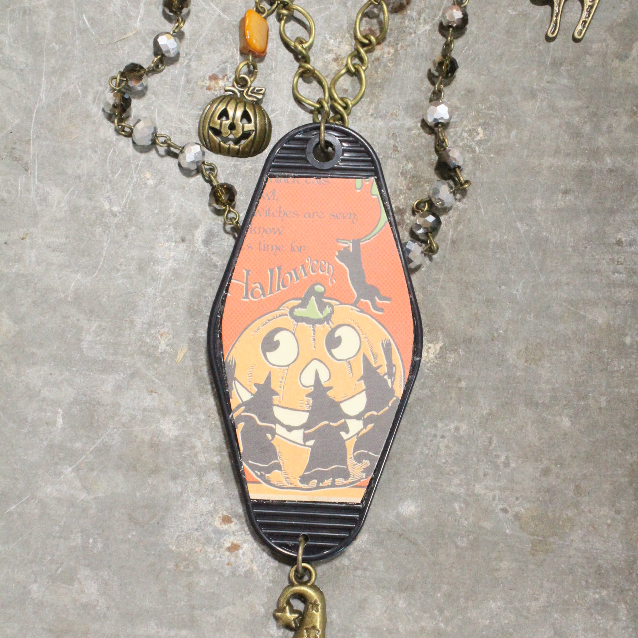 Ring Around The Pumpkin Witch Layered Necklace