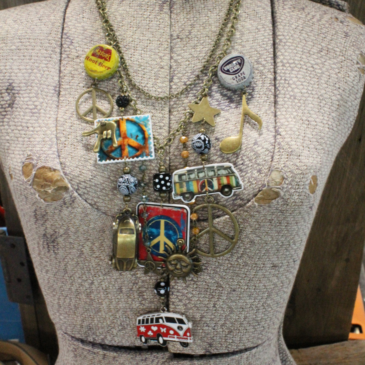 Headed Back To The 60's Charm'd Necklace