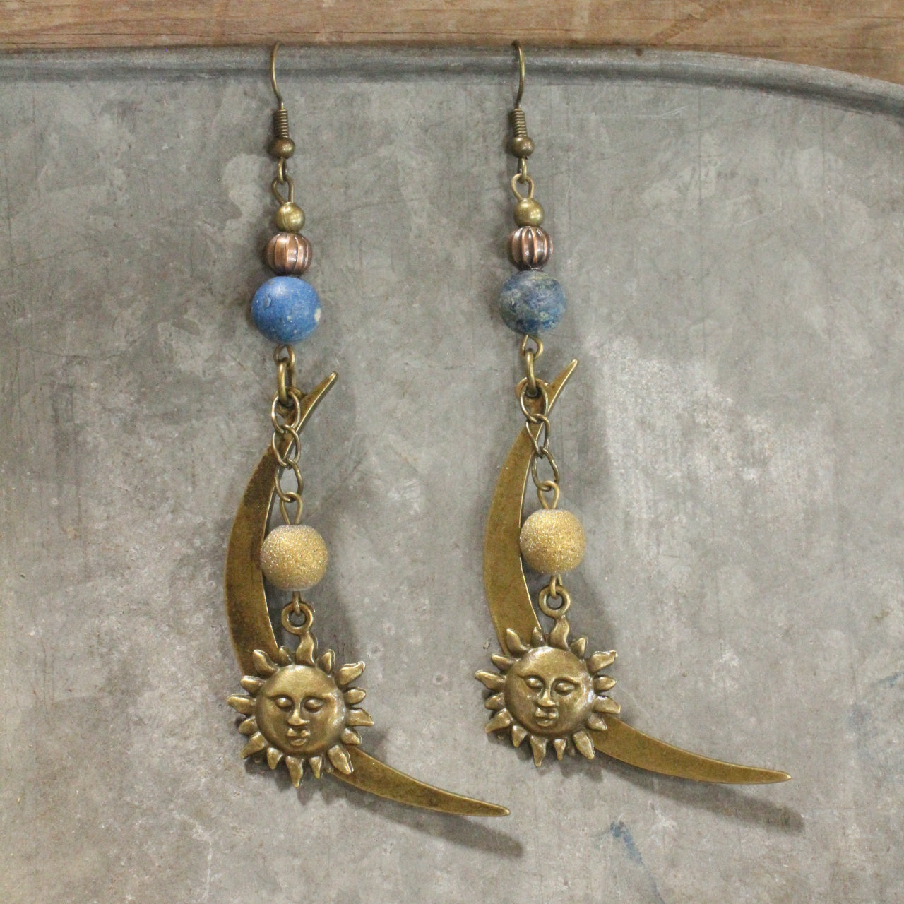 Where The Sun & Moon Meet Dangle Drop Earrings