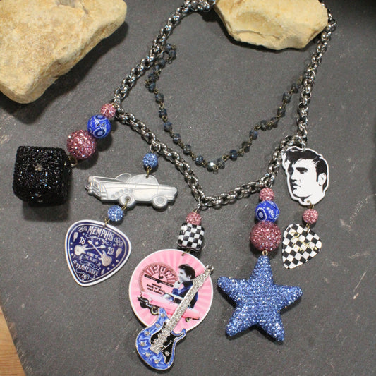 Headed To Memphis With Elvis Layered Necklace