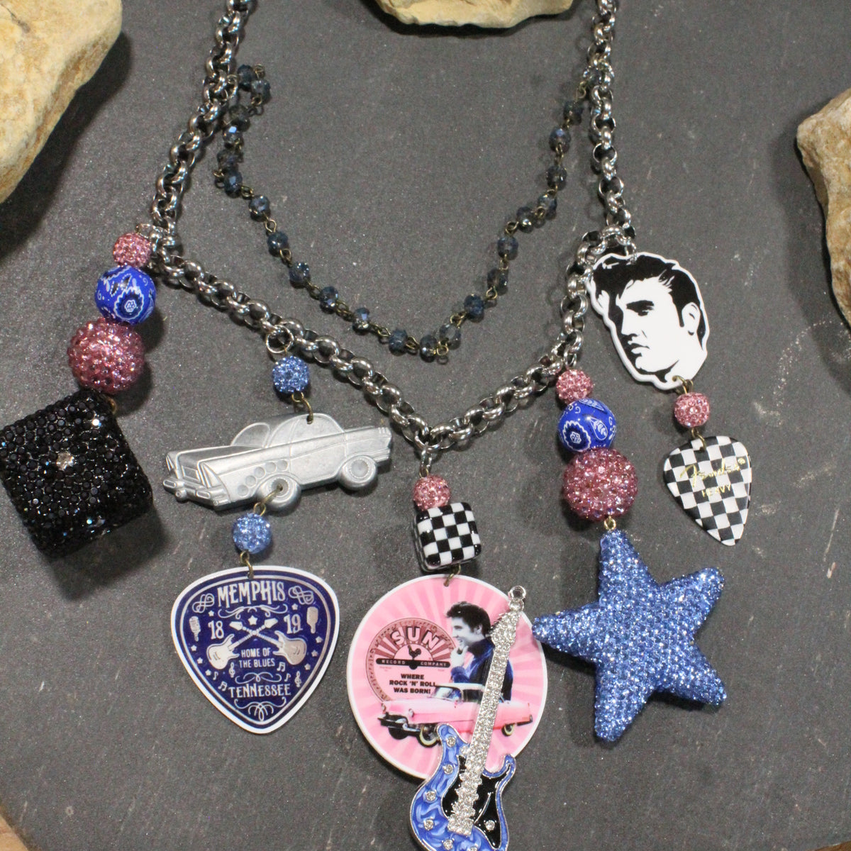 Headed To Memphis With Elvis Layered Necklace