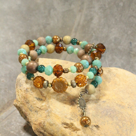 Not Just Any Sunflower Wrap Bracelet