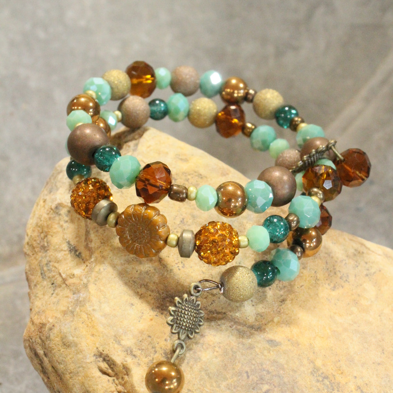 Not Just Any Sunflower Wrap Bracelet