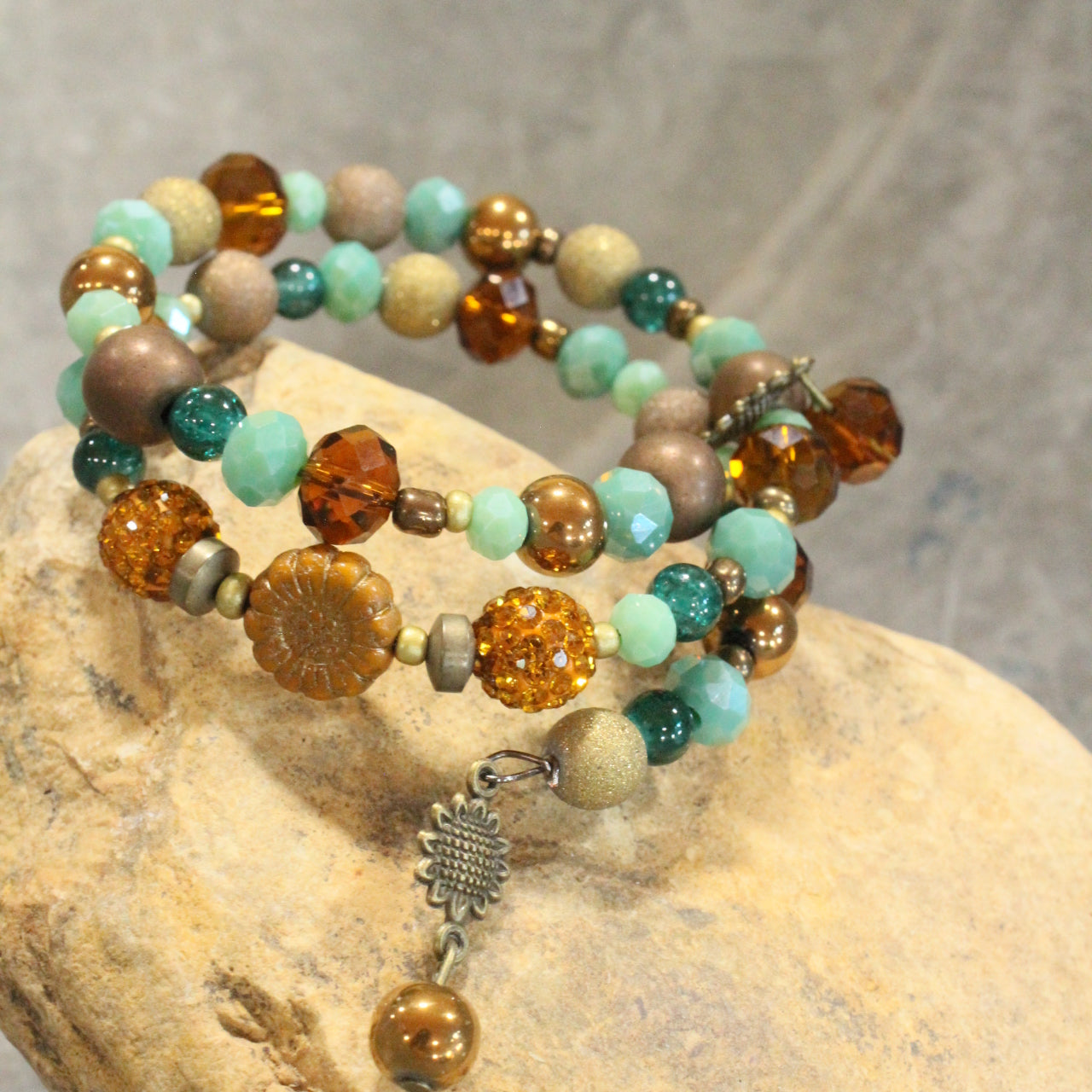Not Just Any Sunflower Wrap Bracelet
