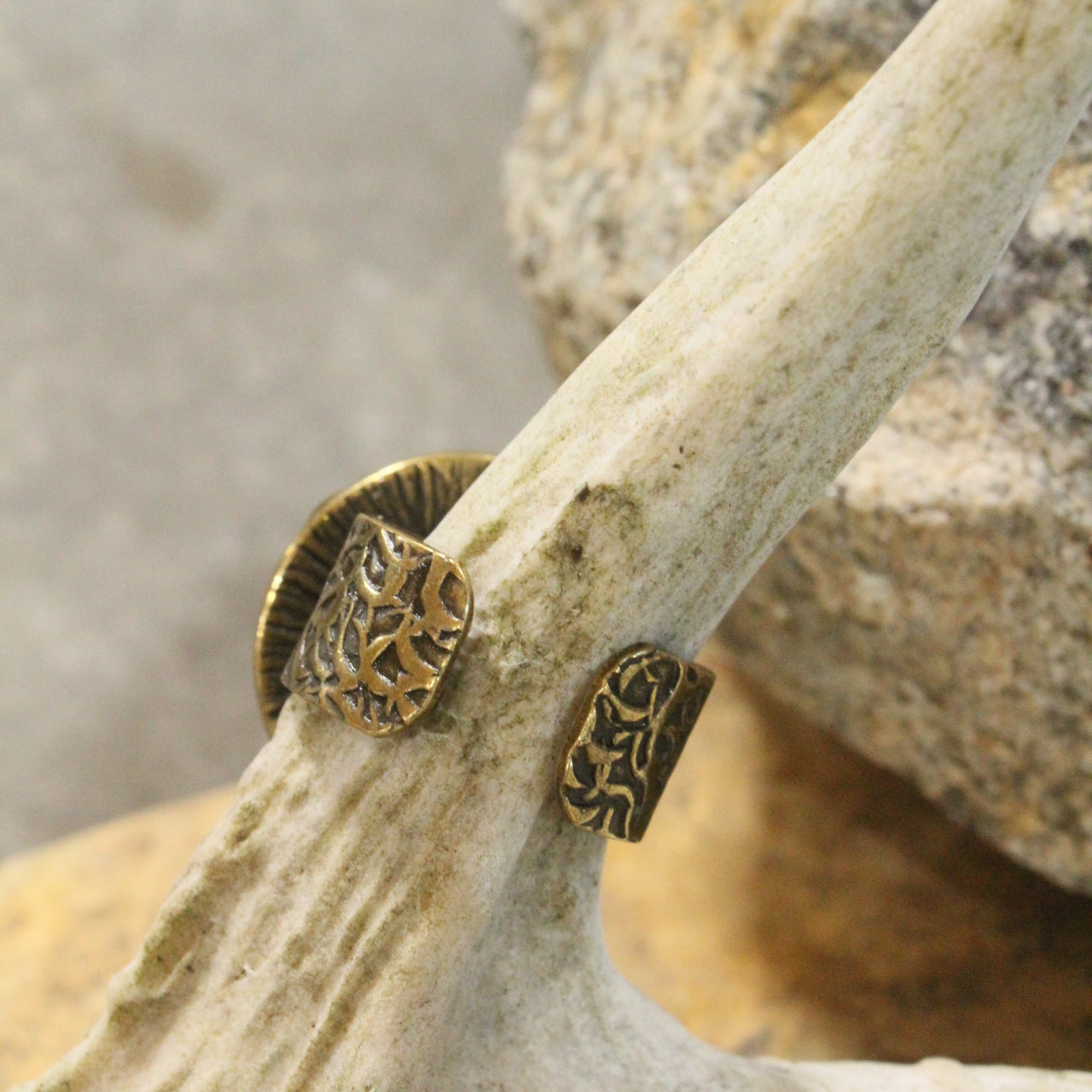 Around The Moon Mustard Stone Bohemian Open Size Ring