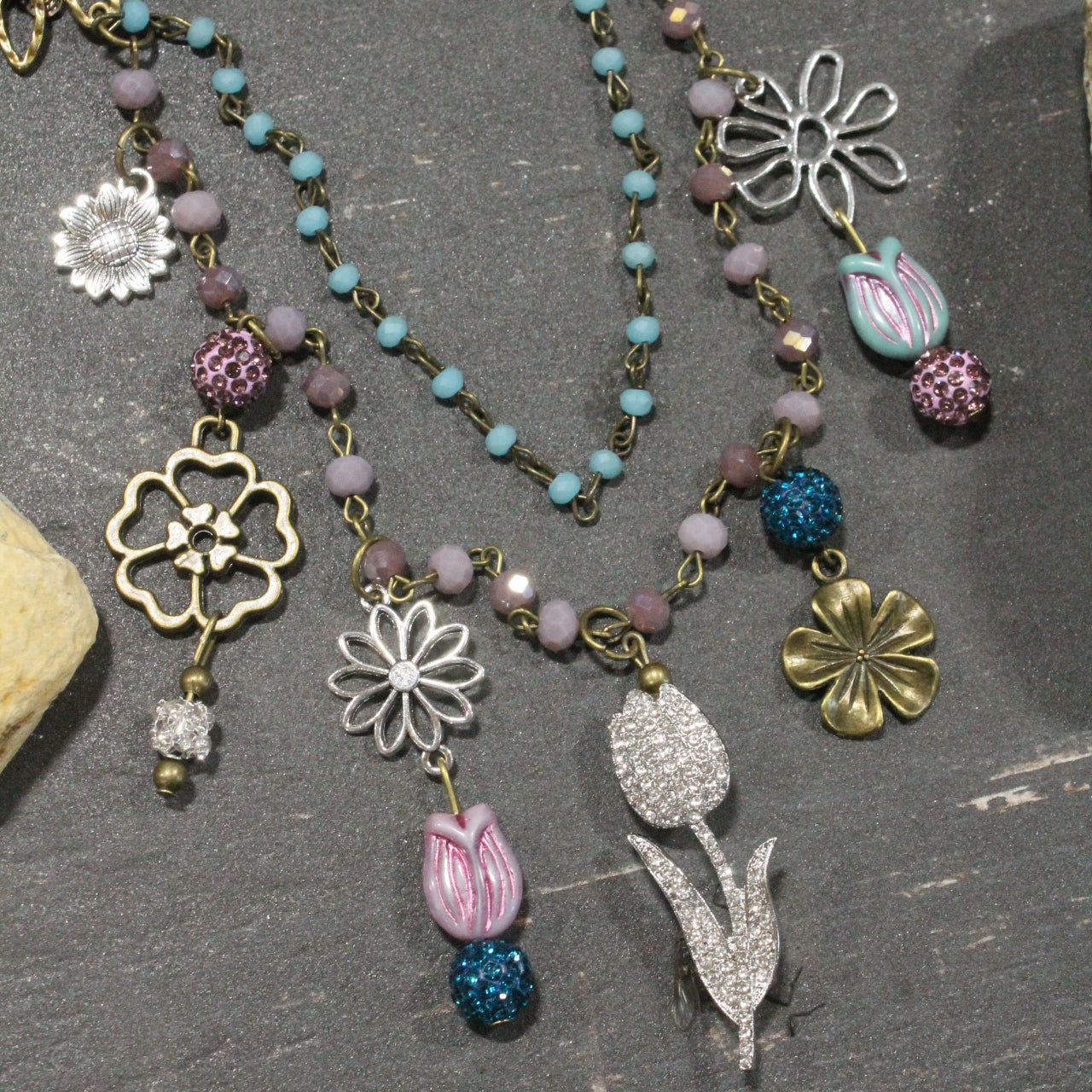Tiny Tulip Charm'd Necklace