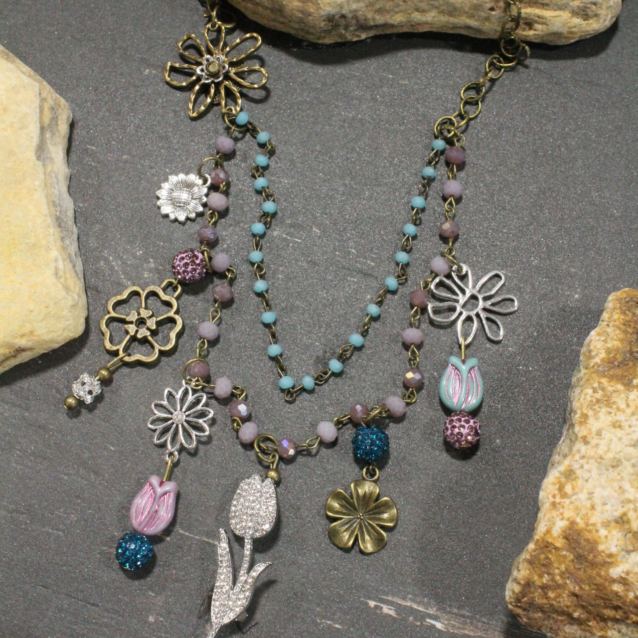 Tiny Tulip Charm'd Necklace