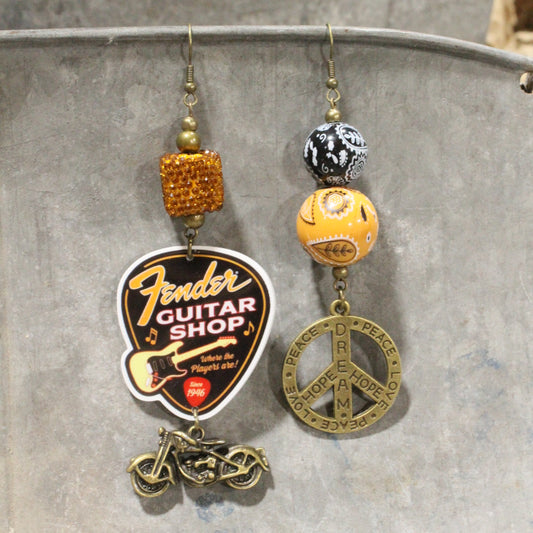 Woodstock & Fender Dangle Earrings