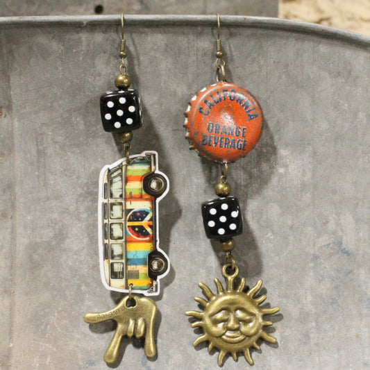 Headed Back To The 60's Dangle Earrings