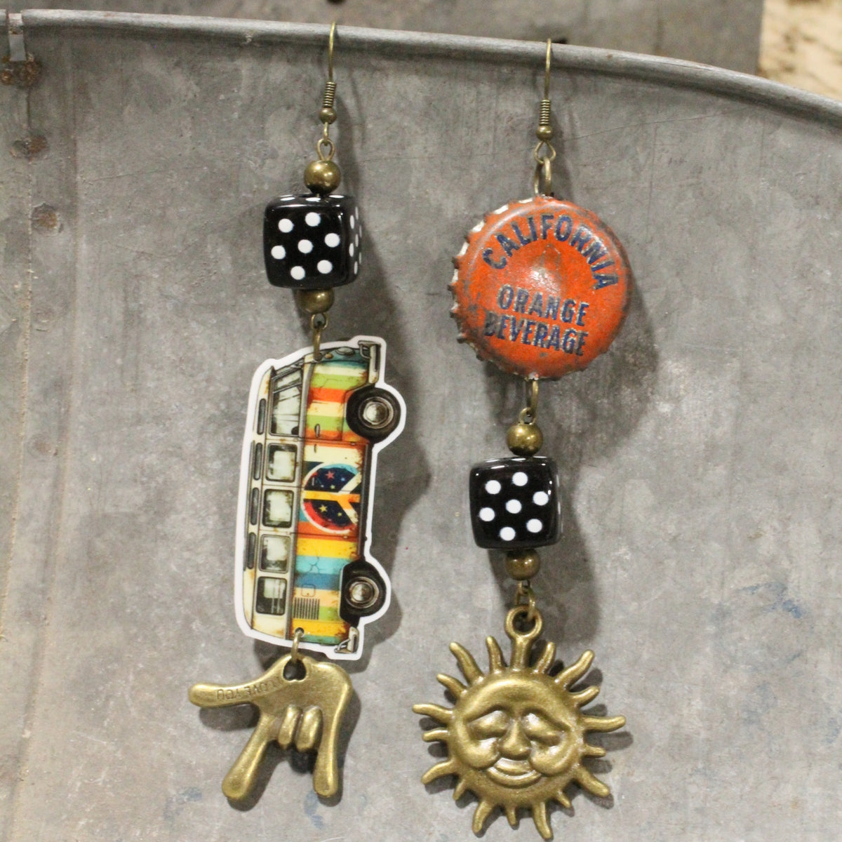 Headed Back To The 60's Dangle Earrings