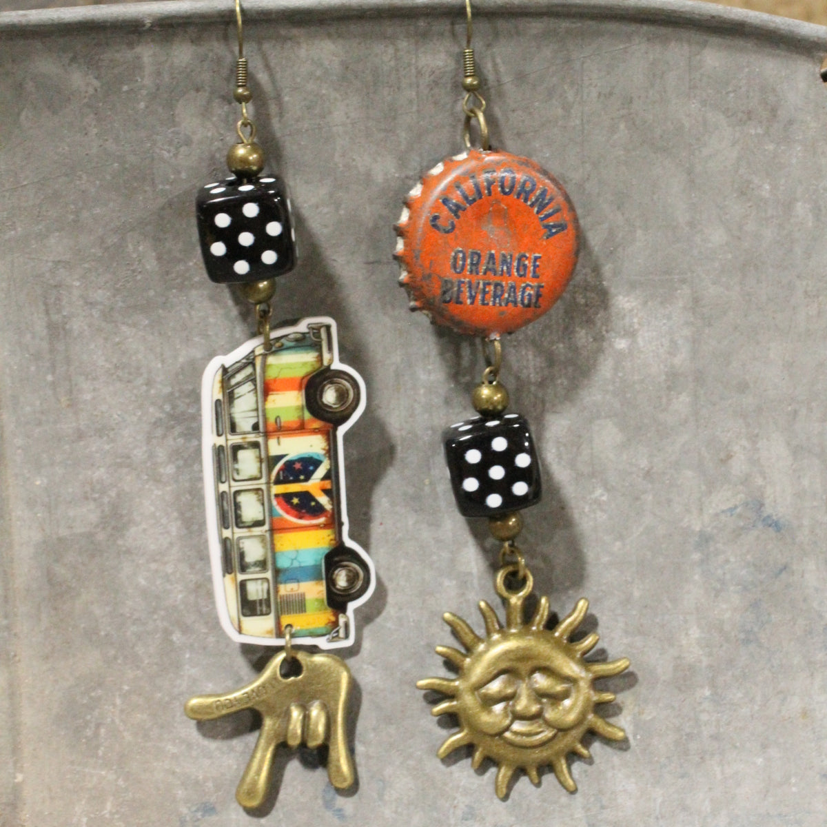 Headed Back To The 60's Dangle Earrings