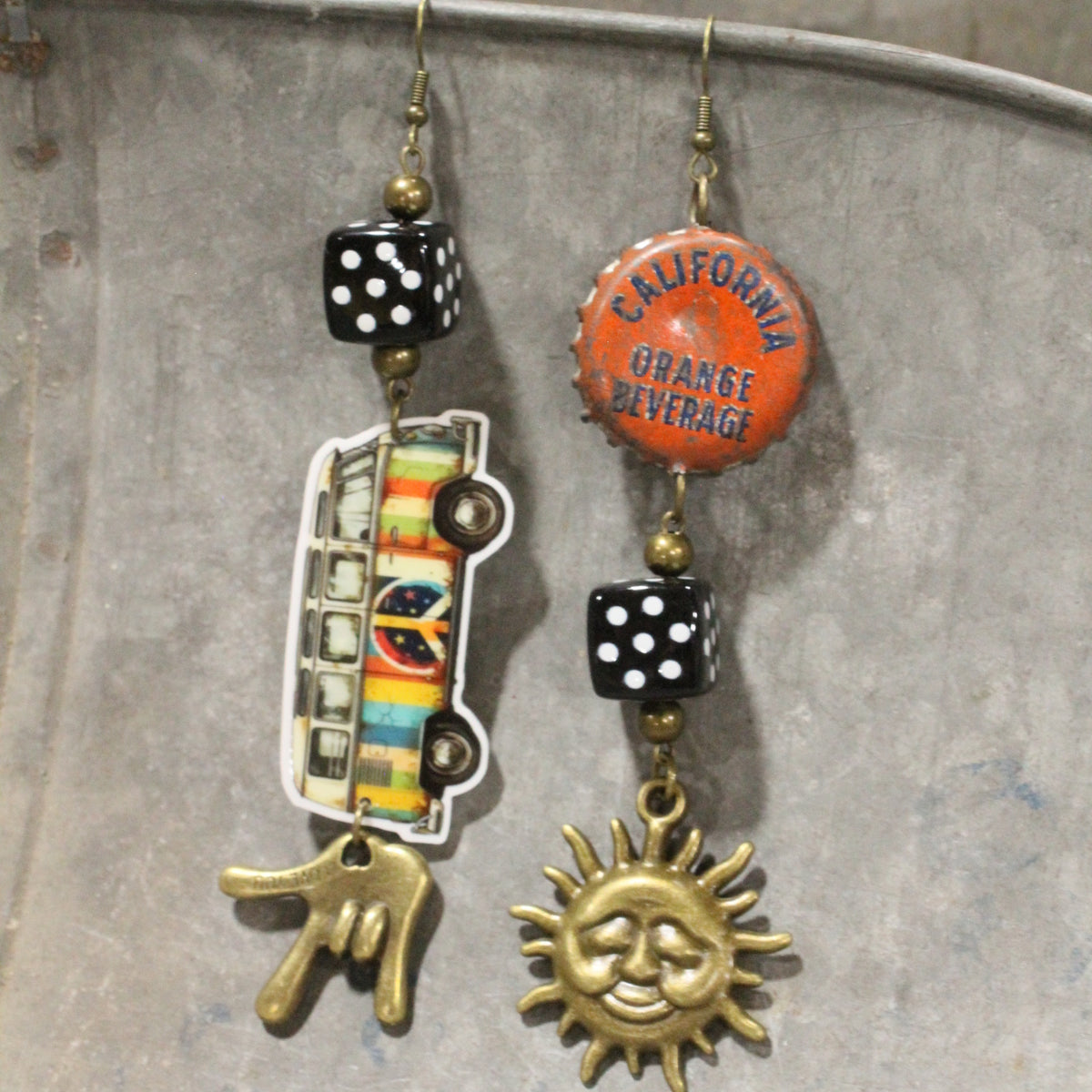 Headed Back To The 60's Dangle Earrings