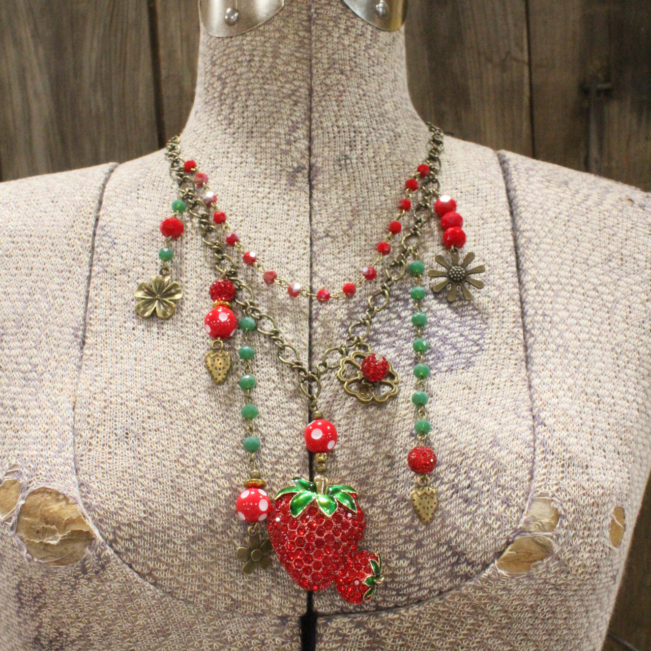 Strawberry Patch Charm'd Necklace