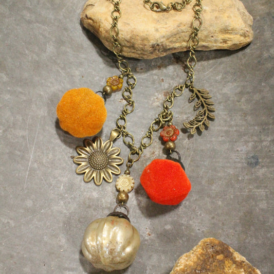 Pumpkins, Gourds, & Sunflowers Oh My... Necklace