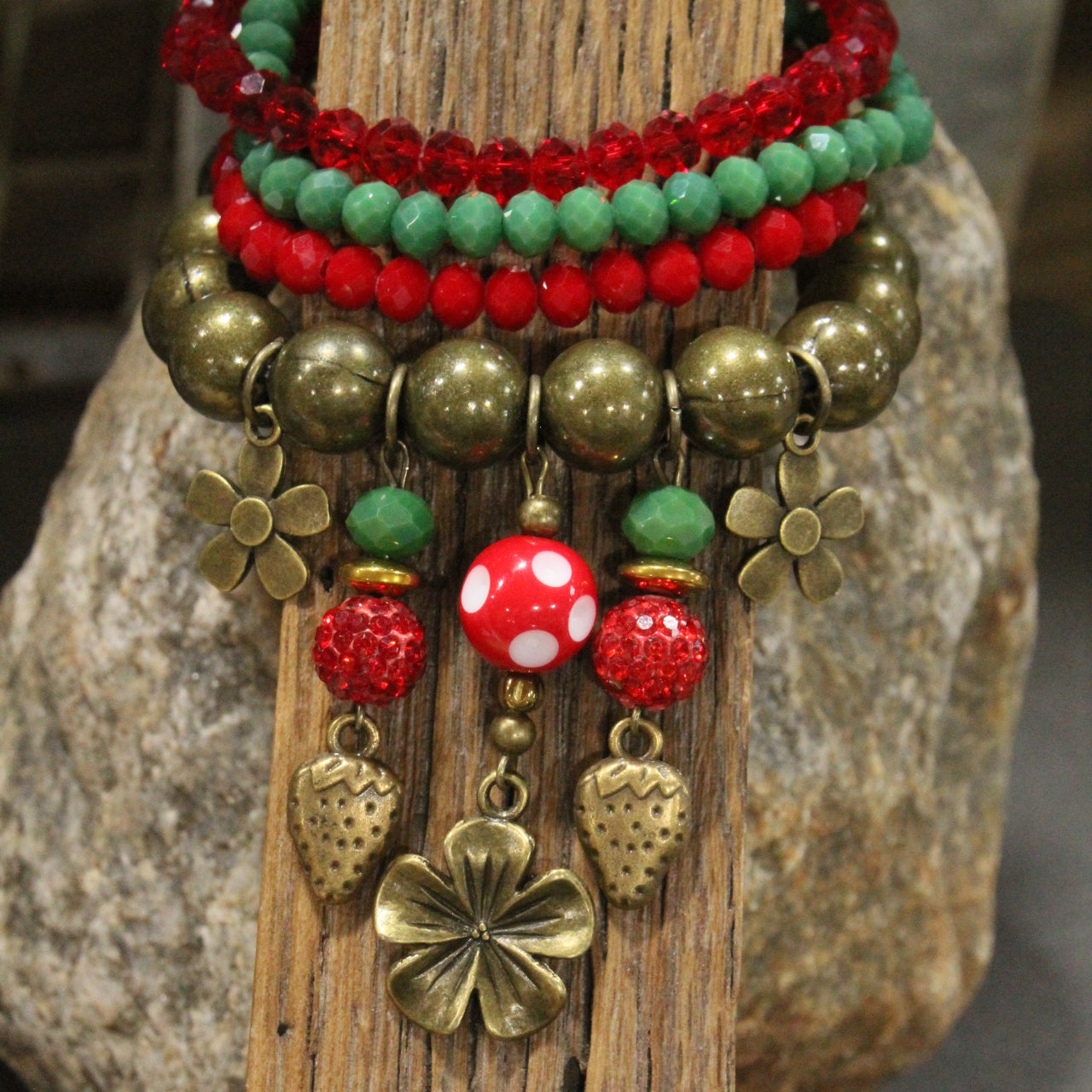 Strawberry Patch Bracelet Set