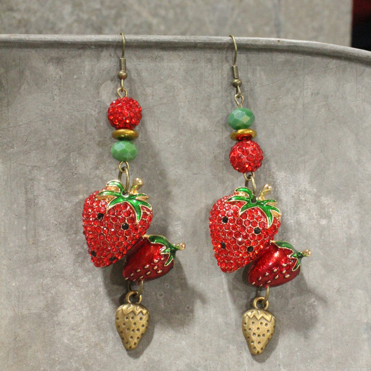 Strawberry Patch Dangle Earrings