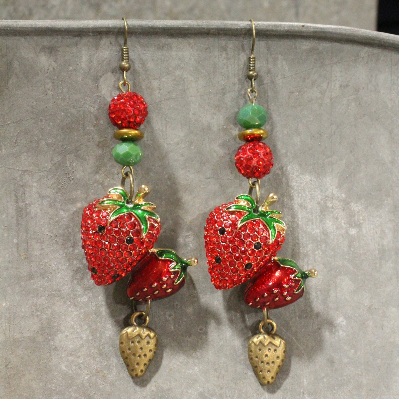 Strawberry Patch Dangle Earrings