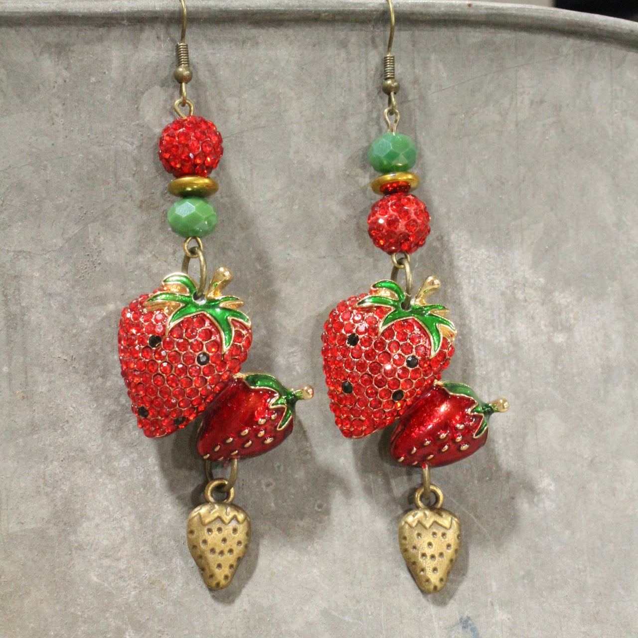 Strawberry Patch Dangle Earrings