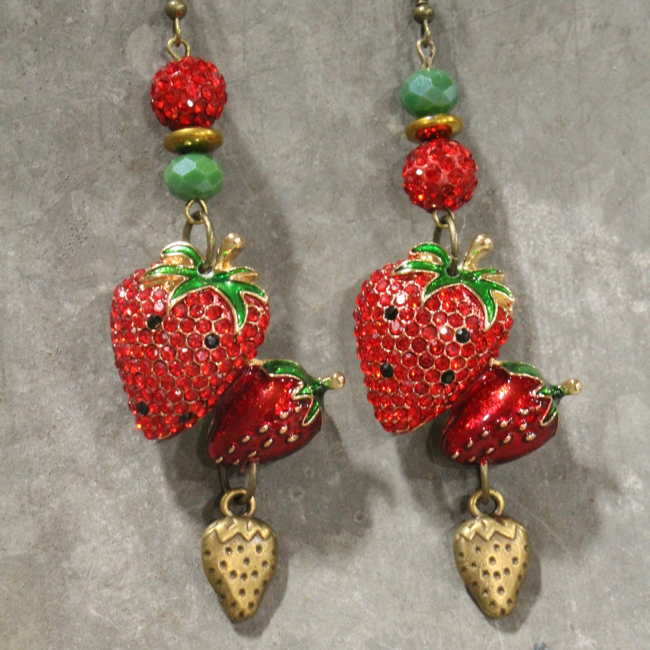 Strawberry Patch Dangle Earrings