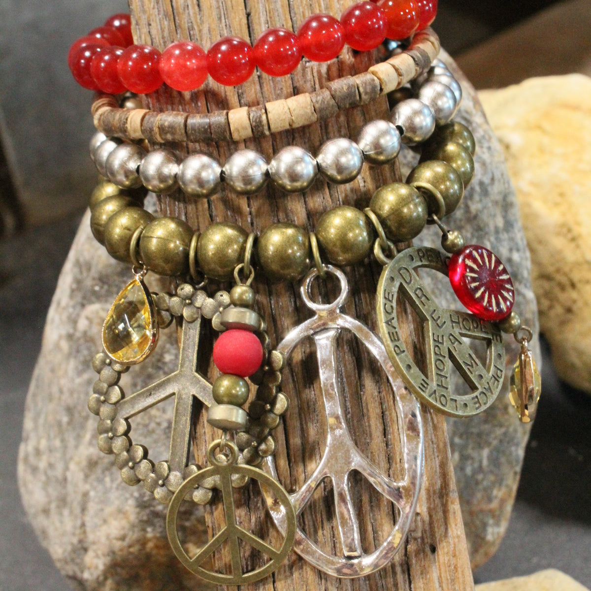 Peace & Love Charm’d Bracelet Set