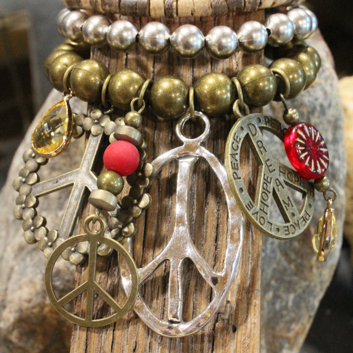 Peace & Love Charm’d Bracelet Set
