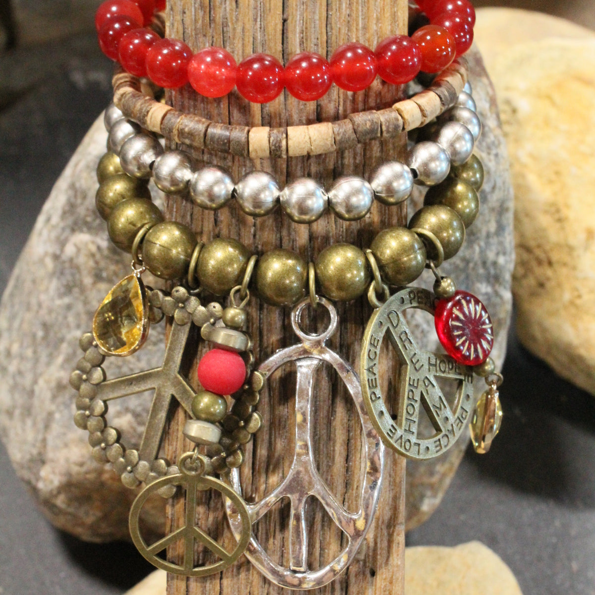 Peace & Love Charm’d Bracelet Set