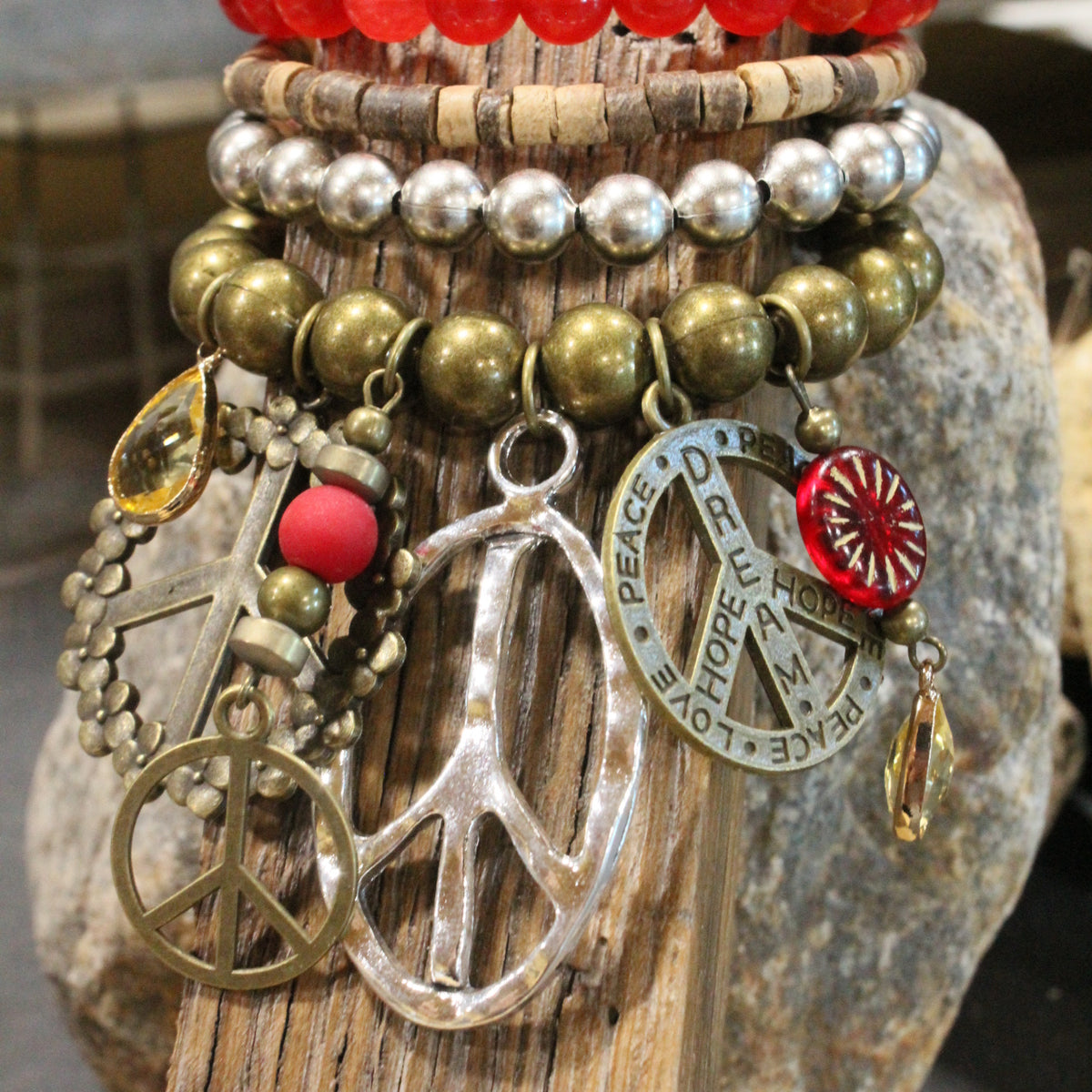 Peace & Love Charm’d Bracelet Set