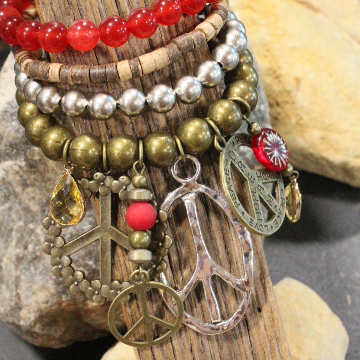 Peace & Love Charm’d Bracelet Set