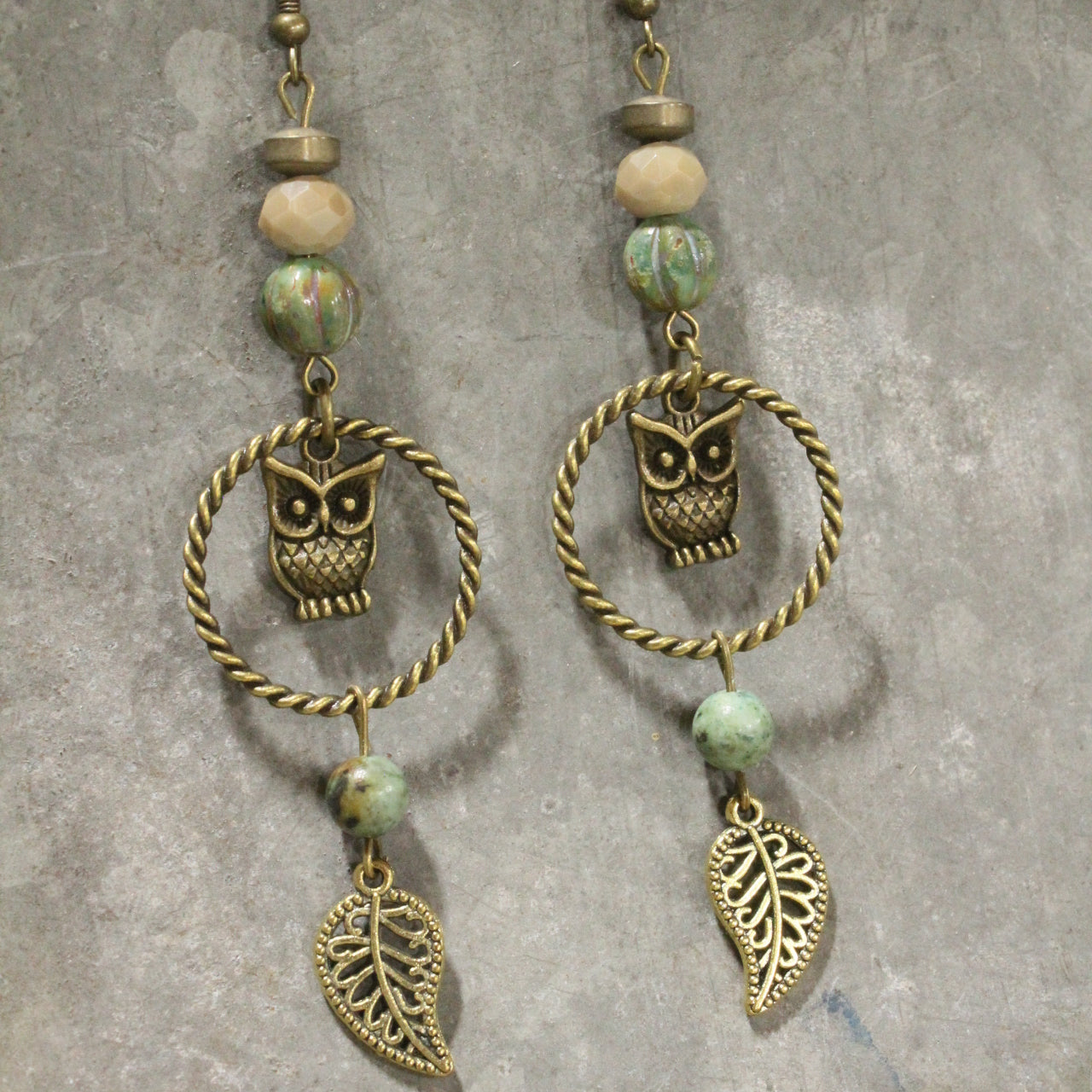 Spread Your Wings Owl Dangle Drop Earrings