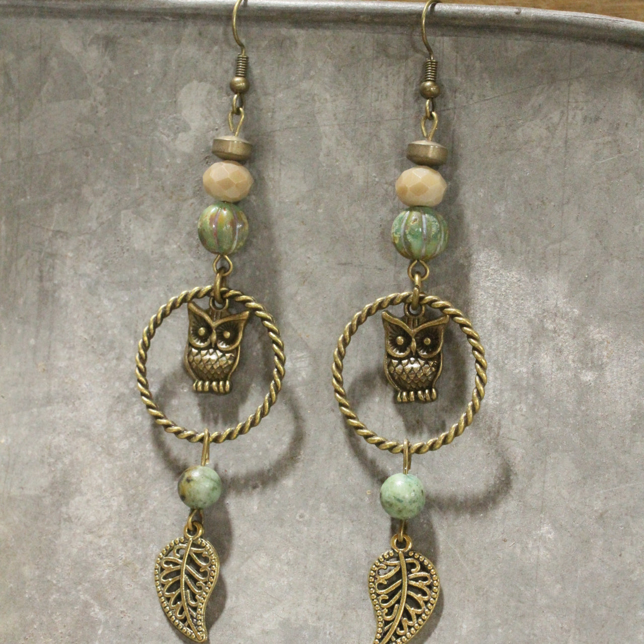 Spread Your Wings Owl Dangle Drop Earrings