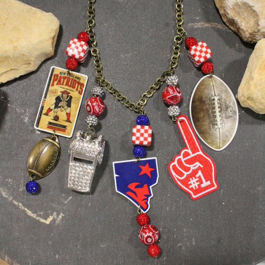 How 'Bout Those Patriots Charm'd Necklace