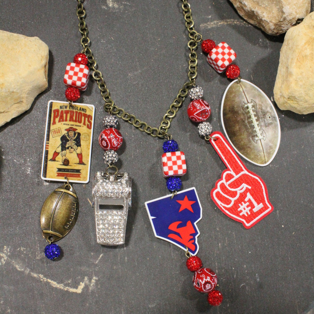 How 'Bout Those Patriots Charm'd Necklace