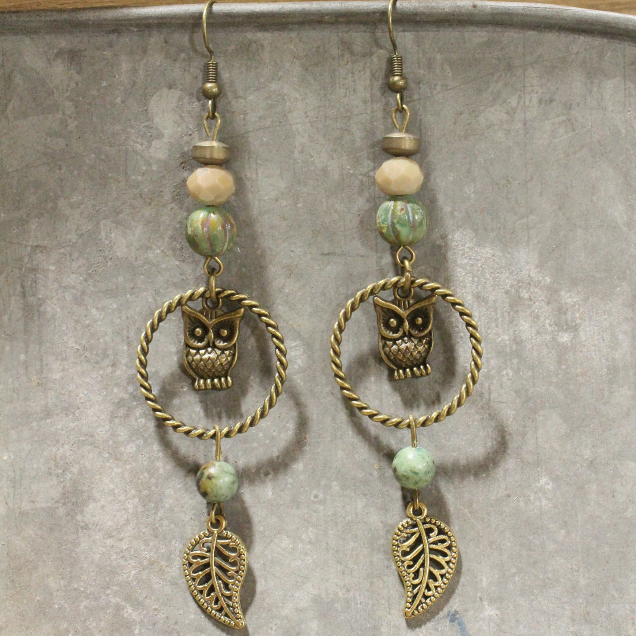 Spread Your Wings Owl Dangle Drop Earrings