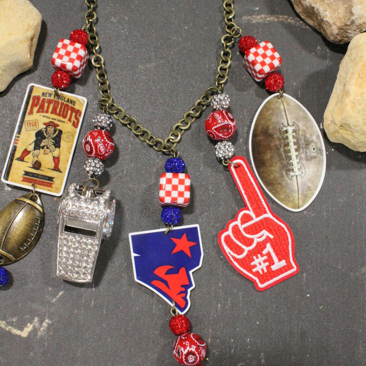 How 'Bout Those Patriots Charm'd Necklace