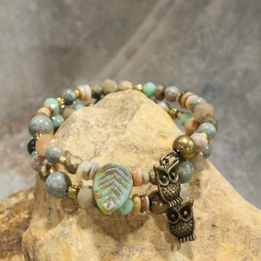 Spread Your Wings Owl Wrap Bracelet