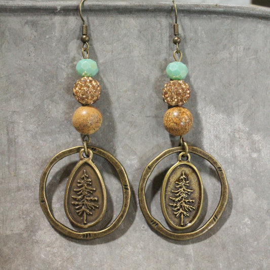 Picking A Tree Dangle Earrings