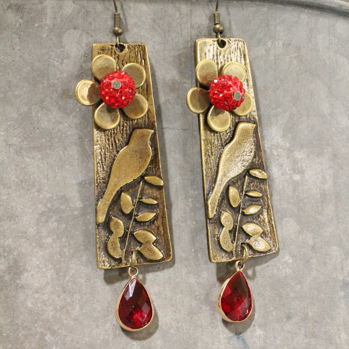 Golden Branch Visitors Dangle Earrings