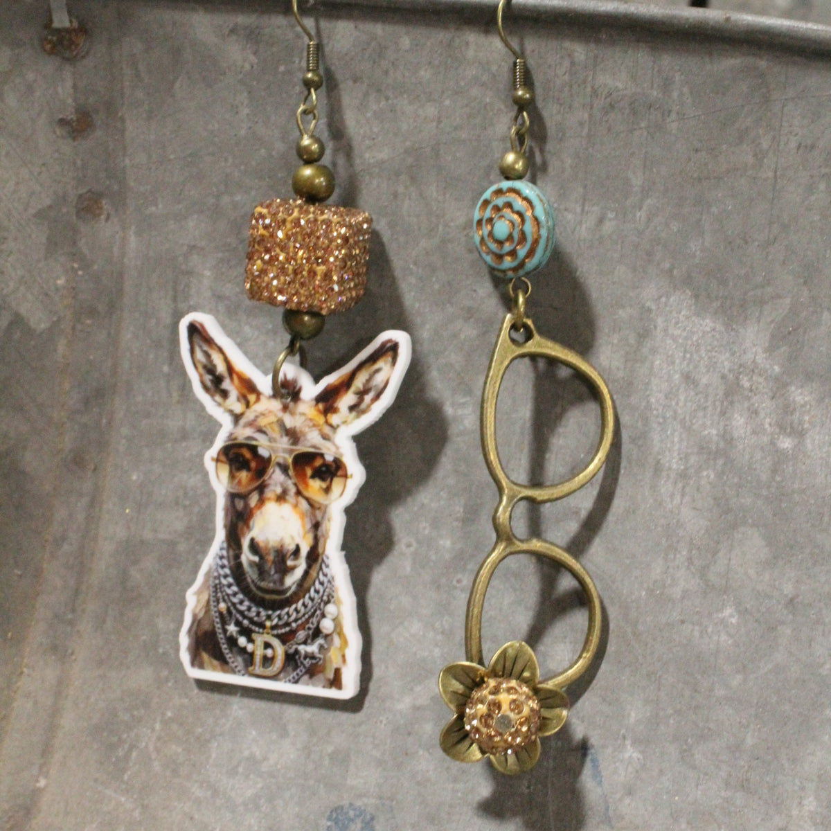 Crazy Donkey Days Dangle Earrings