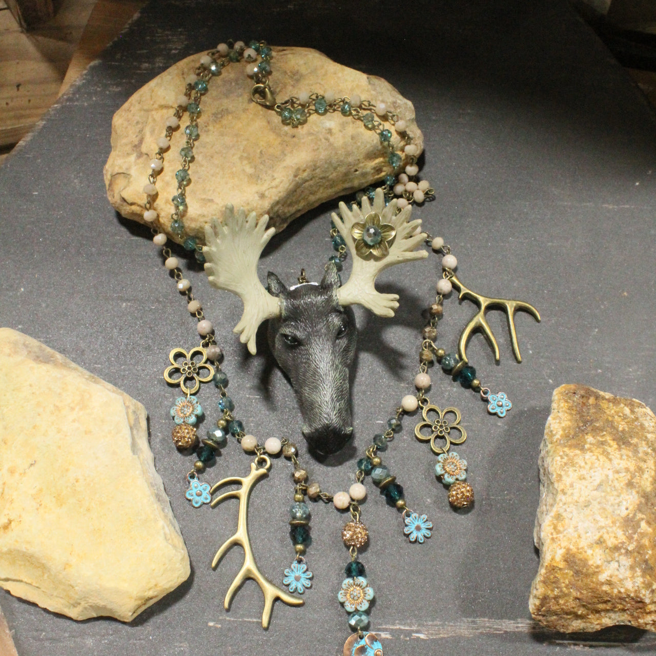 One Of A Kind Majestic Moose Layered Necklace