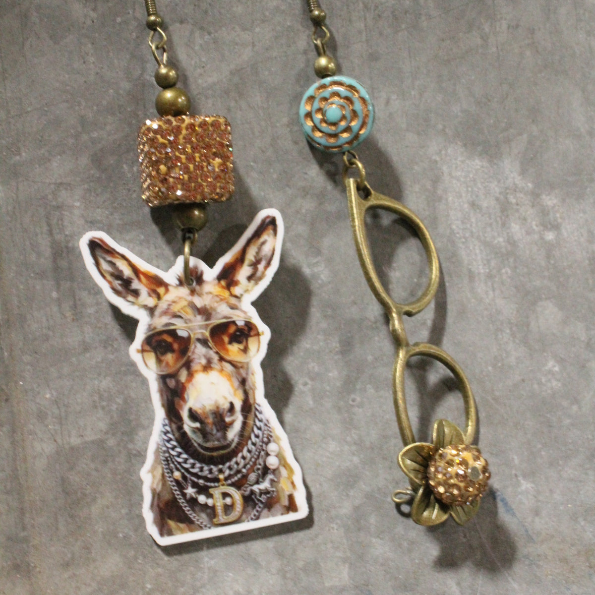 Crazy Donkey Days Dangle Earrings