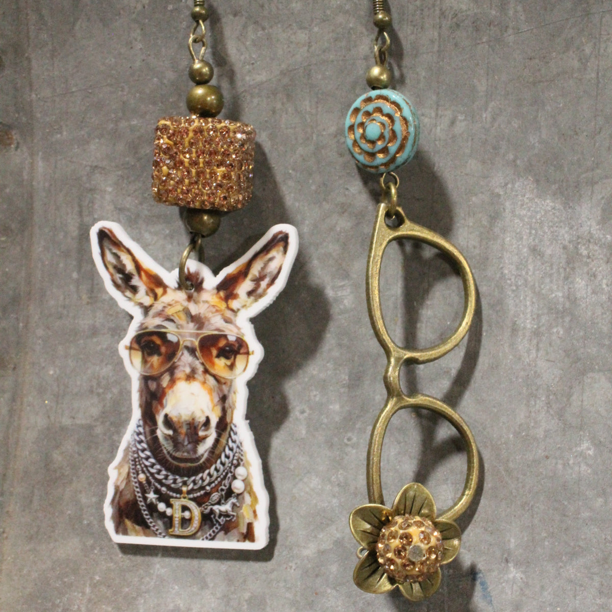 Crazy Donkey Days Dangle Earrings