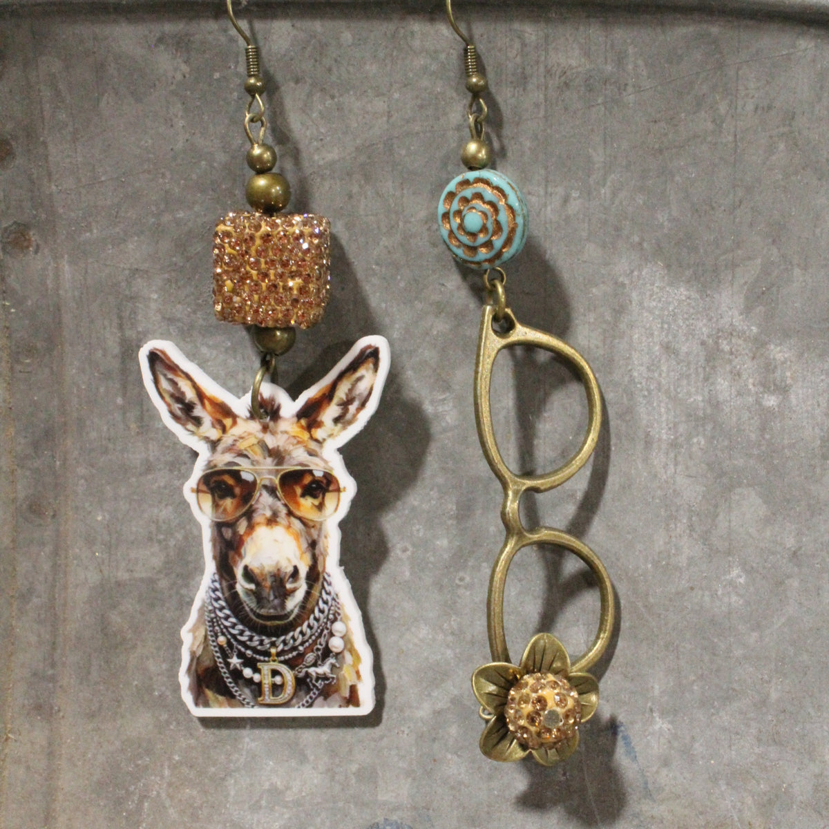 Crazy Donkey Days Dangle Earrings