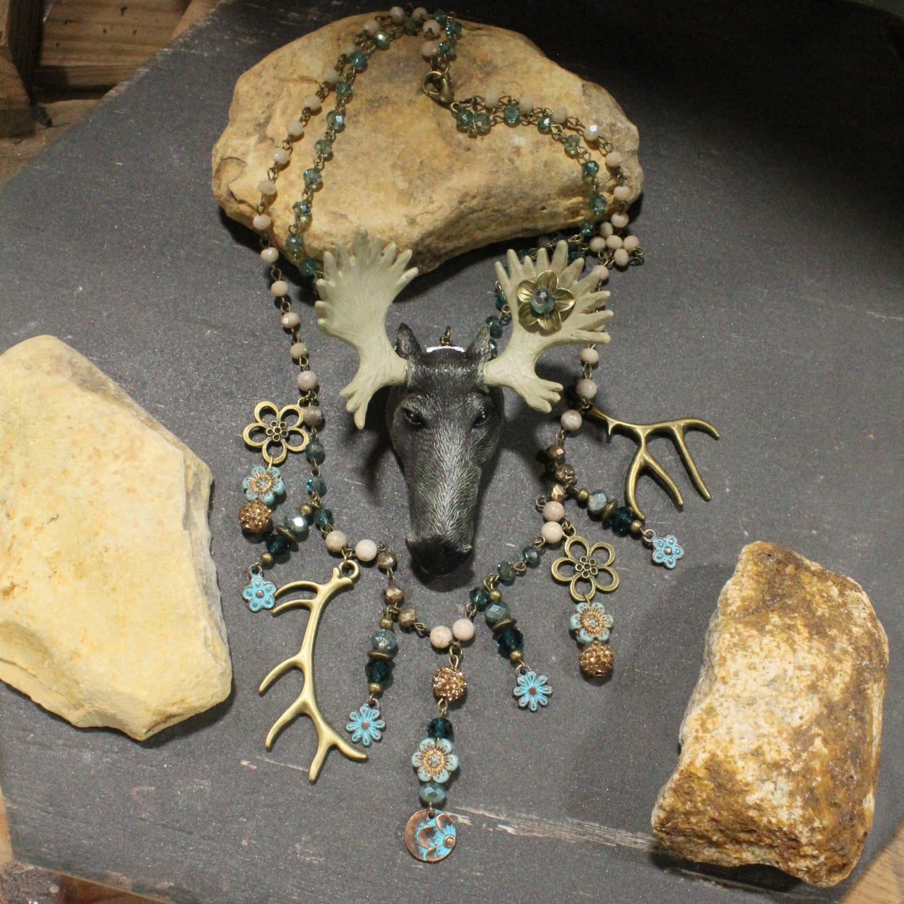 One Of A Kind Majestic Moose Layered Necklace