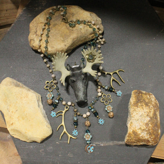 One Of A Kind Majestic Moose Layered Necklace