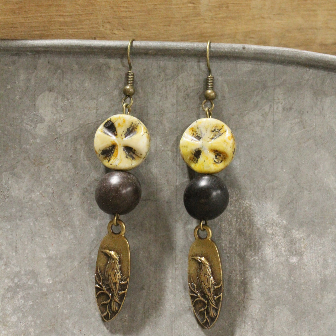 When Ravens Fly Dangle Drop Earrings